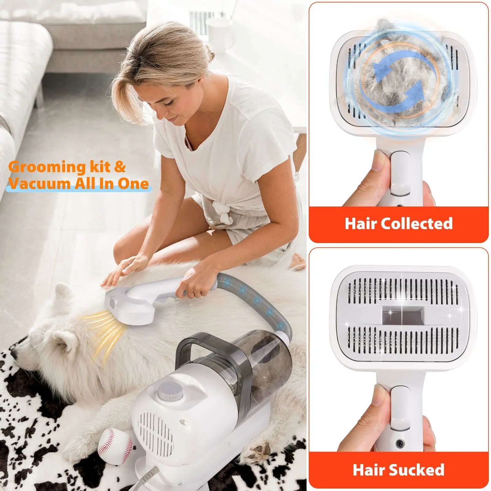 Zero Noise Pet Grooming Vacuum Kit™